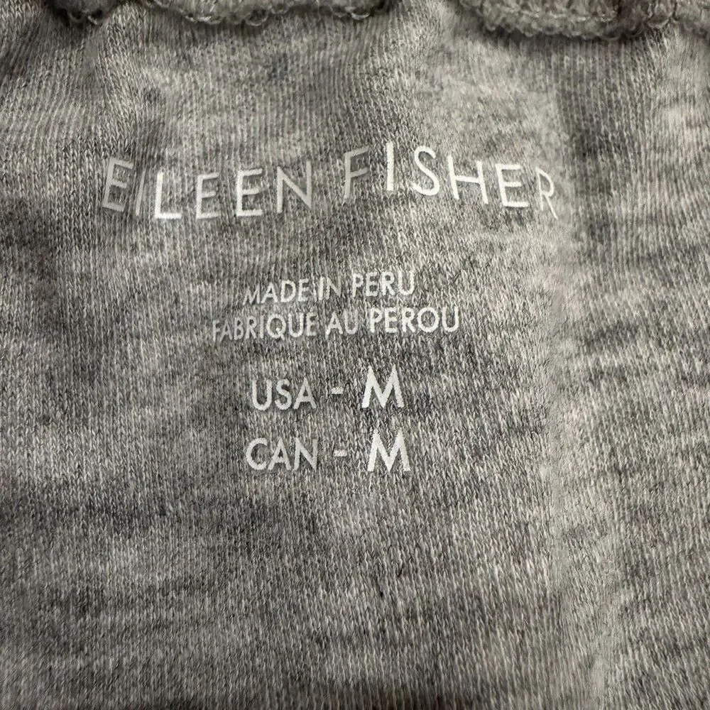 NWT Eileen Fisher Women Melange Organic Cotton Interlock Sleep Shorts Gray-MED